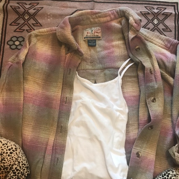 •VINTAGE 90’s EXPRESS PLAID BUTTON DOWN• - Picture 2 of 6